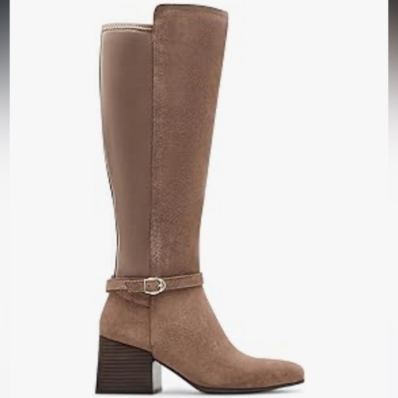 🌸BORN🌸 Tenor Waterproof Knee High Suede Boot Size: 6M - Picture 3 of 16